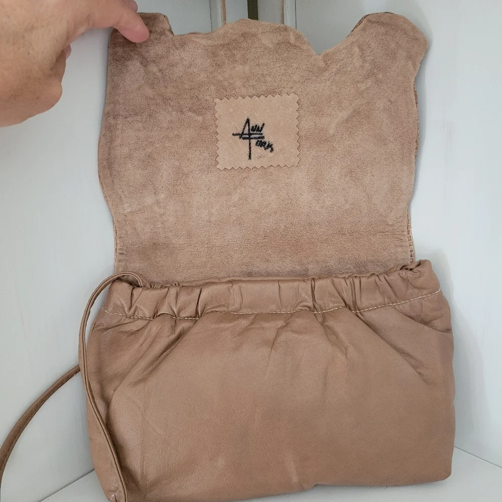 Vintage Ann Turk Handmade Lizard Skin & Suede Purse